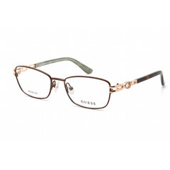 Guess Women's Eyeglasses - Matte Dark Brown Rectangular Full Rim Frame | GU2687 049