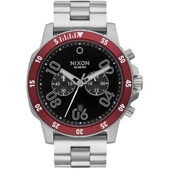 Nixon Men's Watch - Ranger Chronograph Black Dial Silver Steel Bracelet | A549-008