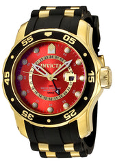 Invicta 6992 Men's Pro Diver Collection 18k Gold-Plated Black Rubber Watch
