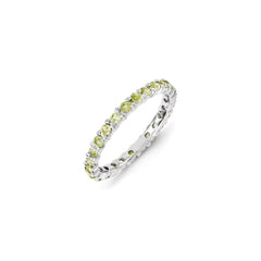 Sterling Silver Stackable Expressions Peridot Ring | QSK1215