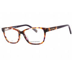 Banana Republic Women's Eyeglasses - Brown Violet Havana Rectangular | Clare 0DEX 00
