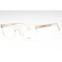 Police Men's Eyeglasses - Transparent Plastic Square Full Rim Frame | VPLE37 0880