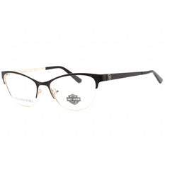 Harley Davidson Women's Eyeglasses - Matte Black Metal Cat Eye Frame | HD0572 002