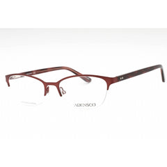 Adensco Women's Eyeglasses - Matte Plum Metal Oval Half Rim Frame | AD 238 0U7I 00