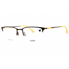 Flexon Men's Eyeglasses - Matte Metal Rectangular Half Rim Frame | FLEXON E1130 210