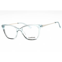 Bebe Women's Eyeglasses - Blue Crystal Acetate Full Rim Cat Eye Frame | BB5203 500