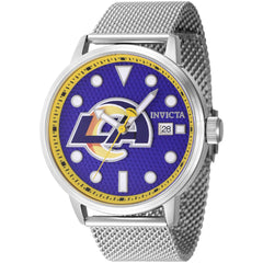 Invicta Men's Watch - NFL Los Angeles Rams Blue Dial Steel Mesh Bracelet | 47986