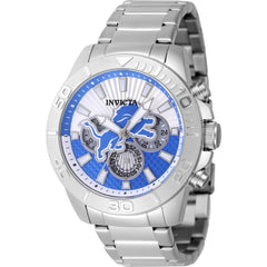 Invicta Men's Watch - NFL Detroit Lions Chronograph Blue, Silver Tone Dial | 47958