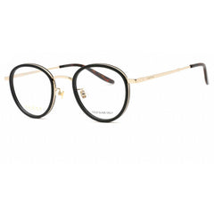 Gucci Unisex Eyeglasses - Black/Gold Oval Full Rim Metal Frame | GG1357OJ 001