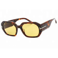 Tom Ford Unisex Sunglasses - Coloured Havana Plastic Geometric Frame | FT0917 55E