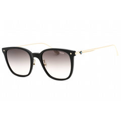 BMW Unisex Sunglasses - Shiny Black Plastic Full Rim Gradient Smoke Lens | BW0008 01B