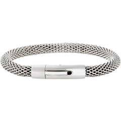 Invicta Men's Chain Cuff Bracelet - Silver Stainless Steel Mesh 6mm, Large | B8575-L