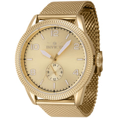 Invicta Men's Watch - Vintage Quartz Gold Tone Dial Steel Mesh Bracelet | 47136