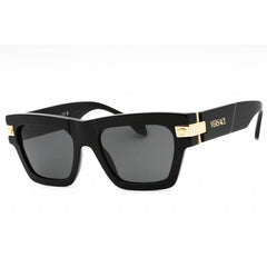 Versace Men's Sunglasses - Black/Gold Plastic Square Full Rim Frame | 0VE4464 GB1/87