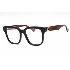 Gucci Unisex Eyeglasses - Black/Burgundy Plastic Square Full Rim Frame | GG0958O 008