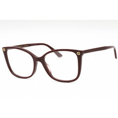 Gucci Women's Eyeglasses - Burgundy Plastic Cat Eye Shape Full Rim Frame | GG0026O 012