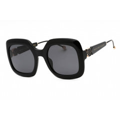 Philipp Plein Women's Sunglasses - Shiny Black Plastic Oversized Frame | SPP065S 0700