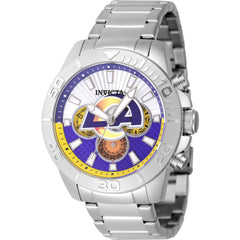 Invicta Men's Watch - NFL Los Angeles Rams Silver Tone, Blue Dial Bracelet | 47950