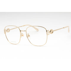 Gucci Unisex Eyeglasses - Gold Metal Oval Full Rim Frame Clear Lens | GG1209O 002