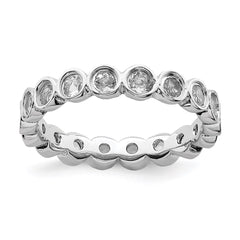 Sterling Silver Stackable Expressions White Topaz Ring | QSK389