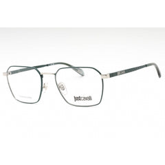 Just Cavalli Men's Eyeglasses - Green Metal Geometric Full Rim Frame | VJC018 0539