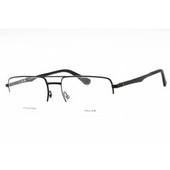 Police Men's Eyeglasses - Semi Matte Black Metal Square Full Rim Frame | VPLG71M 0531