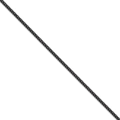 Stainless Steel Polished Black IP-plated 2.25mm Round Curb Chain | SRN1607