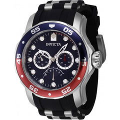 Invicta Men's Watch - Pro Diver Quartz Day-Date Blue/Red/Silver Tone Bezel | 46968