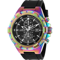 Invicta Men's Watch - Aviator Chronograph Black Dial Silicone Strap Date | 28104
