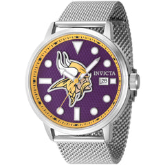 Invicta Men's Watch - NFL Minnesota Vikings Purple Dial Steel Mesh Bracelet | 47990