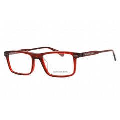 Calvin Klein Jeans Men's Eyeglasses - Crystal Oxblood Rectangular Frame | CKJ19526 601