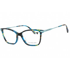 Calvin Klein Jeans Unisex Eyeglasses - Blue Havana Rectangular Frame | CKJ21632 233