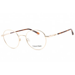 Calvin Klein Unisex Eyeglasses - Shiny Gold Round Metal Frame Clear Lens | CK20315 717