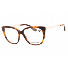 Calvin Klein Women's Eyeglasses - Havana Plastic Full Rim Cat Eye Frame | CK23520 240