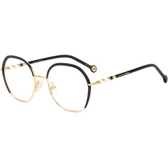 Carolina Herrera Women's Eyeglasses - Black Gold Metal Frame Demo Lens | HER 0099 02M2