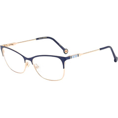 Carolina Herrera Women's Eyeglasses - Gold Blue Metal Frame Demo Lens | CH 0074 0LKS