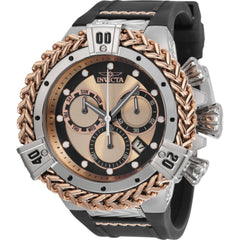 Invicta Men's Dive Watch - Bolt Quartz Chrono Black and Rose Gold Dial Strap | 35583