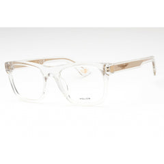 Police Men's Eyeglasses - Transparent Plastic Square Full Rim Frame | VPLE37N 0880