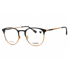 Flexon Men's Eyeglasses - Matte Black Copper Oval Full Rim Frame | FLEXON E1133 003
