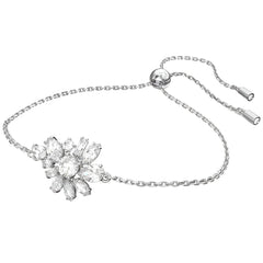 Swarovski Women's Bracelet - Gema White Flower Mixed Cuts Rhodium Plated | 5644684
