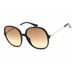 Guess Women's Sunglasses - Shiny Black Plastic Oval Shape Full Rim Frame | GU7844 01F