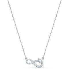 Swarovski Women's Necklace - Hyperbola Infinity Rhodium Plated Pendant | 5520576