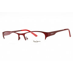 Pepe Jeans Women's Eyeglasses - Red Metal Oval Half Rim Frame | PJ1114 C5