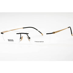 Hugo Boss Men's Eyeglasses - Matte Black Rectangular Metal Frame | BOSS 1266/B 0003 00