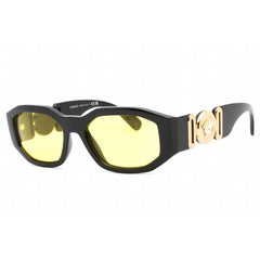 Versace Unisex Sunglasses - Black Geometric Plastic Frame Yellow Lens | 0VE4361 GB1/85