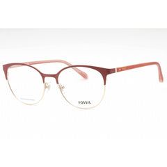 Fossil Women's Eyeglasses - Pink Nude Metal Round Full Rim Frame | Fos 7041 0C9N 00