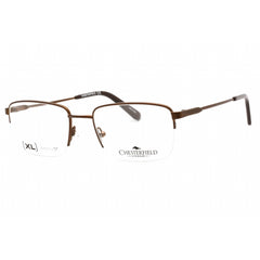 Chesterfield Men's Eyeglasses - Brown Half Rim Rectangular Frame | CH 96XL 009Q 00