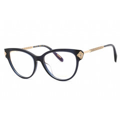 Chopard Women's Eyeglasses - Glossy Night Blue Cat Eye Frame Clear Lens | VCH332S 0Z35