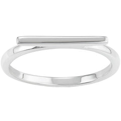 Classic Women's Sterling Silver Bar Design Ring - W-1623