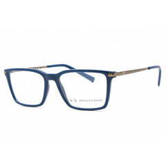 Armani Exchange Women's Eyeglasses - Blue Square Frame Clear Demo Lens | 0AX3077 8212